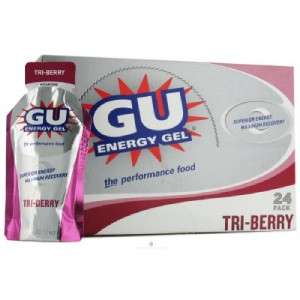 NEW GU Energy Gel Tri Berry 24 packets  