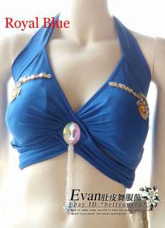 Belly Dance Costume Bra Top Beads Crystal 11Colors IN  