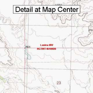  USGS Topographic Quadrangle Map   Lavina NW, Montana 