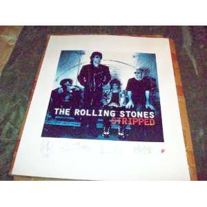  Rolling Stones Signed STRIPPED 35 x 27 Art Quality 