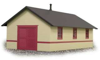 Weaver Brass railroad tool house, gray and red colors  