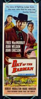 DAY OF THE BADMAN * ORIG MOVIE POSTER WESTERN 1958  