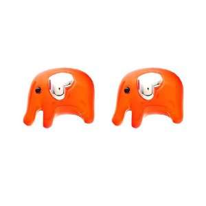  [Aznavour] Lovely & Cute Love Dumbo Earring / Orange 