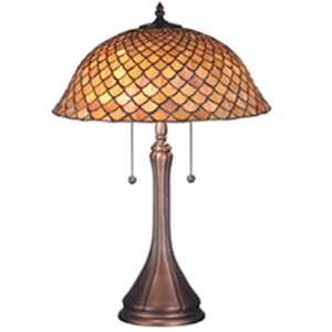  23.5H Tiffany Fishscale Table Lamp