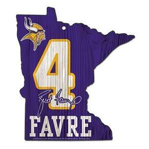    Minnesota Vikings NFL Brett Favre Wood Sign
