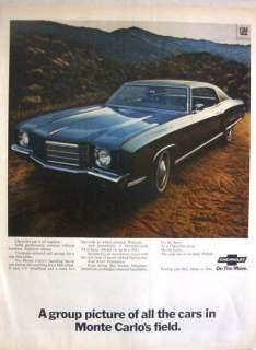1969 CHEVROLET MONTE CARLO Print Ad  