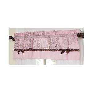   Brown Toile and Polka Dot Girls Window Valance by JoJo Designs Baby