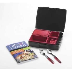  Eco Friendly Laptop Lunch Bento Box PBA Free Black and Red 