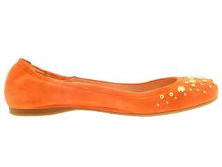   WEITZMAN Dotsalot Suede Orange Gold Studded Ballet Flat 8.5 9 $235