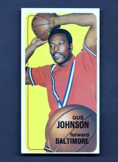 1970 71 Topps #92 Gus Johnson Baltimore Bullets EXMT  