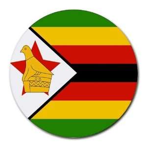  Zimbabwe Flag Round Mouse Pad