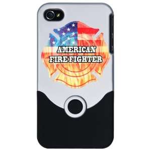  iPhone 4 or 4S Slider Case Silver American Firefighter 