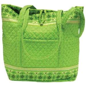  TL2 QUILTED SHOPPING BAG GREEN