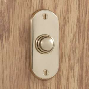  Simple Oval Brass Doorbell   Polished Brass