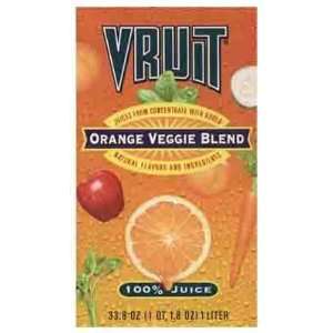 Vruit, 100% Juice, Orange Veggie Blend Grocery & Gourmet Food