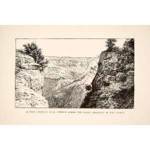  1895 Wood Engraving View Rock Opening Grand Barranca 