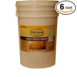 Harveston Farms Hard White Wheat 6 Gallon Food Bucket (6 Pack)  
