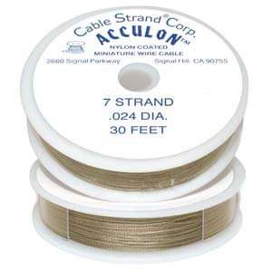  Acculon Tigertail Antique Gold Beading Wire 3 Strand .024 