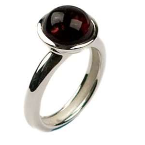   Cherry Amber and Sterling Silver Round Ring Ian & Valeri Co. Jewelry