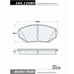 Centric Parts 106.12580 106 Series Posi Quiet Semi Metallic Brake Pad