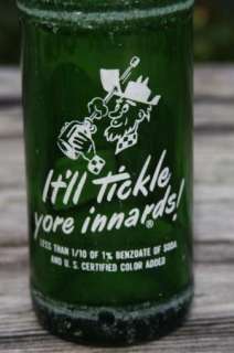   Rifle and Pig Green Soda Bottle 9 5/8 10oz Itll Tickle  