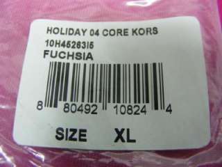 NWT Michael Kors Silk Crew Neck L/S Shirt Fuchsia XL  