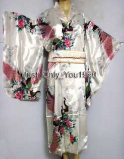 Junoesque Vintage Yukata Japanese Haori Kimono with Obi  