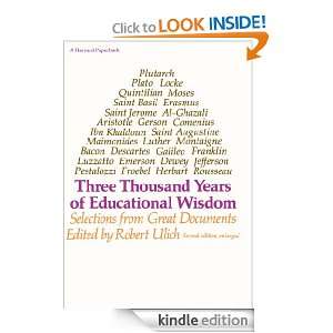 Three Thousand Years of Educational Wisdom Robert Ulich  