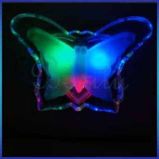 Romantic LED Colorful Butterfly Night Light Plug in LED  