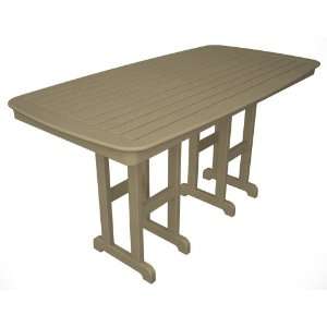   Polywood Nautical 37x72 Counter Table in Sand Patio, Lawn & Garden