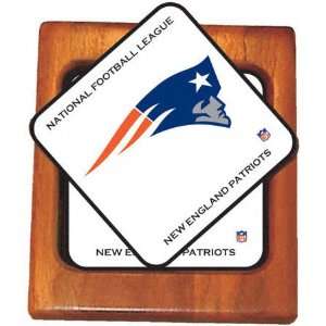  New England Patriots Full Color Coaster Set with Alder 