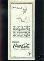 1923 Coca Cola ENJOY THIRST Ad  