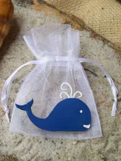 Beach Whale Baby Shower Favor Bags  