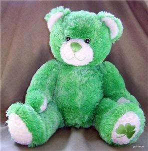 Lucky O Teddy Build a Bear Shamrock Green 11 Sitting  