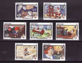 DISNEY CHARACTERS STAMPS BEN and ME GRENADA 7 VALUES  