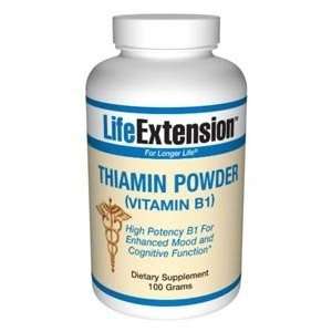  Life Extension Vitamin B1 Powder   100g   Powder Health 