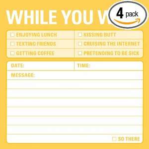 Knock Knock Sticky Notes while You Were (Pack of 4)
