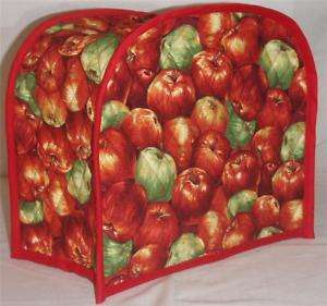 QUILTED Apple Handmade Reversible Toaster Cover 2 slice  