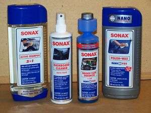 SONAX NANO PRO WAX,SHAMPOO,DASHBOARD,WINDSHEILD CLEANER  