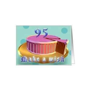   girl cake golden plate 95 years old birthday cake Card Toys & Games