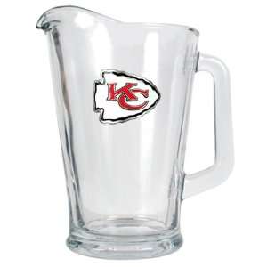 Kansas City Chiefs NFL 60oz Glass Pitcher   Primary Logo