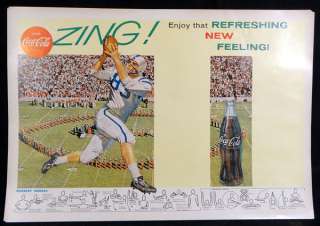 COCA COLA 1959 FOOTBALL SPORTS PROGRAM NOT PRINTED NEW OLD STOCK 