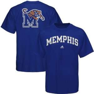  adidas Memphis Tigers Royal Blue Relentless T shirt 