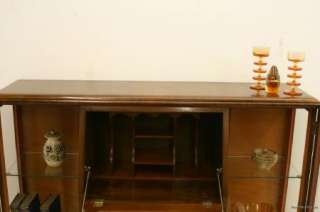 Nice Art Deco Walnut Side by Side Bookcase / Bureau / Cabinet  