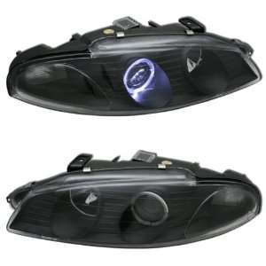   Mitsubishi Eclipse Black/ Clear Halo Projector Headlights Automotive
