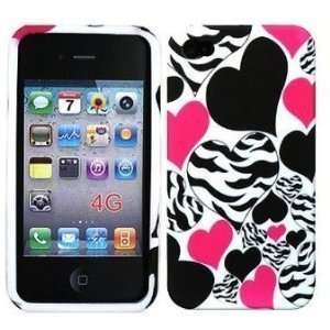  Hot Pink Black Hearts Zebra Silicone Protector Soft Cover 