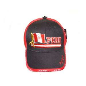  Peru country flag souvenir hat cap   One size fit   100% 