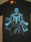 Superman X Ray Skeleton Dc Comics Black T Shirt Nwt