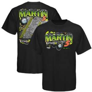   Mark Martin Black 2010 Schedule T shirt