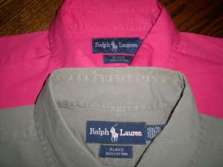 796 Mens Ralph Lauren Oxford Polo Pony Blake Short Sleeve Shirt Lot 